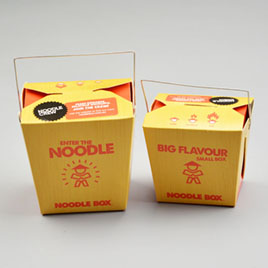 Paper Noodle Box With Handle-16 z and 26oz