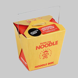 Paper Noodle Box With Handle- 26oz