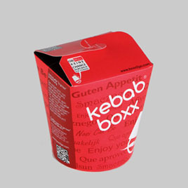 Paper Noodle Box With Round Base -16OZ