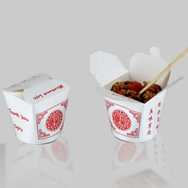 Paper Noodle Box With Round Base-26OZ