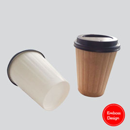 Emboss Corrugated Cup –8oz,12ozA ,16oz