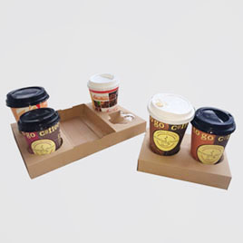 Corrugated Cup Carrier- 4 Cup And 2 Cup